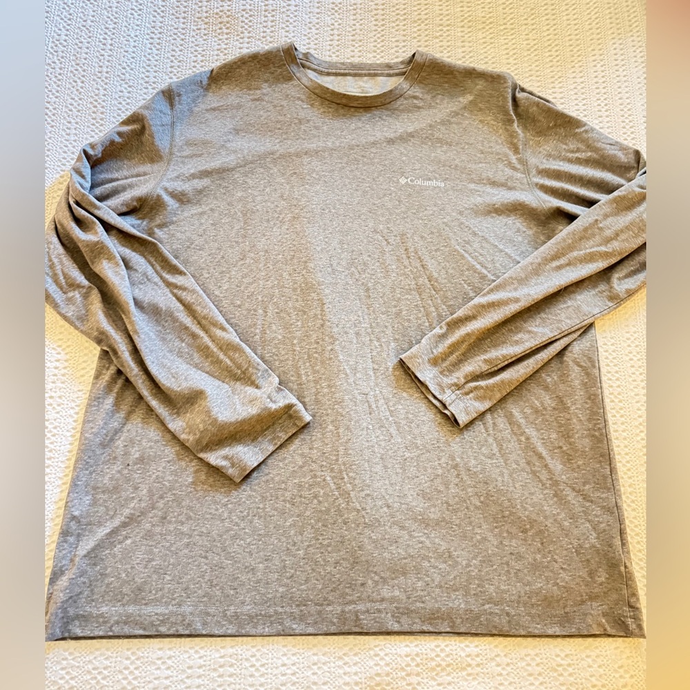 Columbia Heather Grey Long Sleeve Tee omniwick size xxl